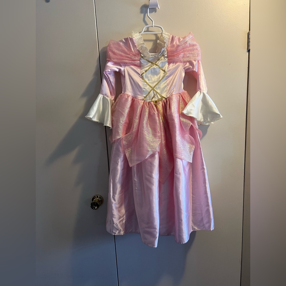 Disney Girls 7/8 Princess Storybook Aurora Prestige Costume Halloween